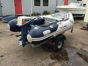 Honwave T270 Air V floor rib boat with Evinrude 9.9hp outboard engine