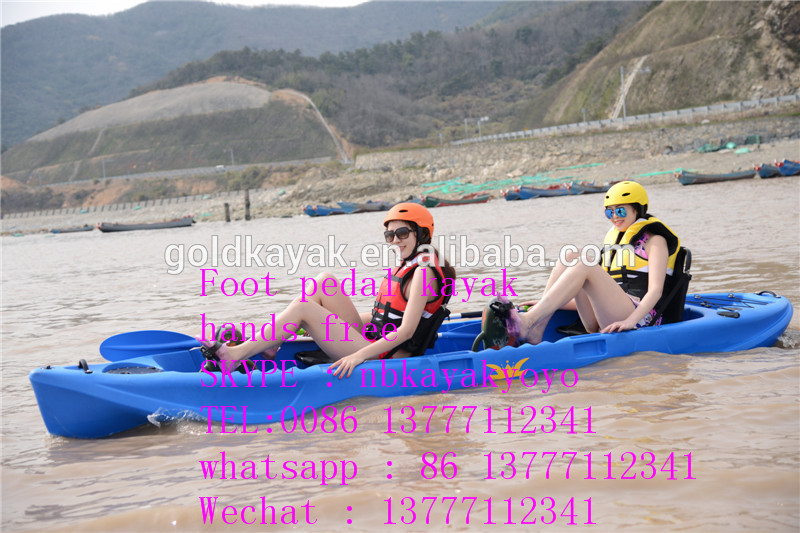Foot pedal kayak with 8xflush rod holder , 2xaluminum seat with handled controlled steern with 2xfoot pedal cylinder