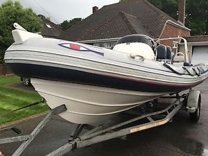 RIB RIBEYE 600 YAMAHA 100 4STROKE ON ROLLER TRAILER