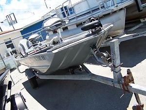 Tracker Marine Tournament TX 1986 Aluminum Boat with 45 hp Mercury & Trailer