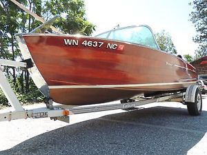 1959 Century Resorter 16' wood Boat 312 Ford entercepter original   (NO RESERVE)