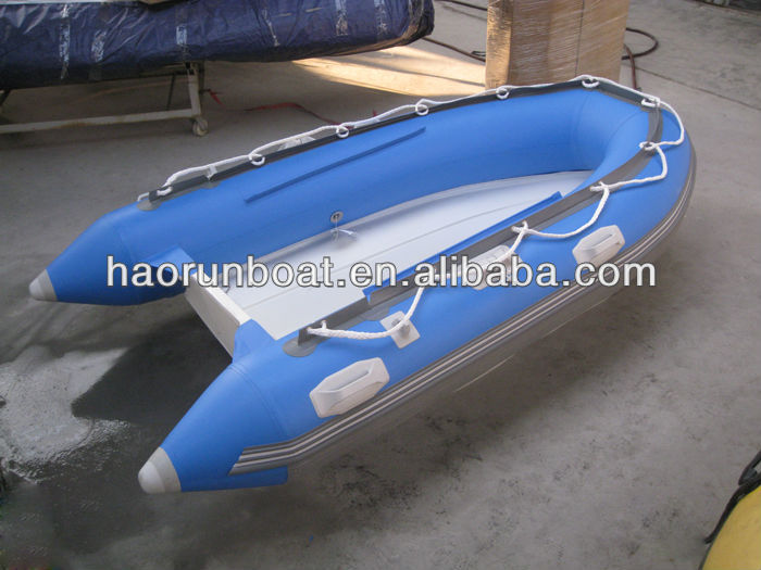 PVC/Hyplon matrial fiberglass inflatable fishing boat