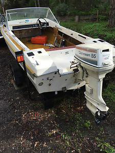 Bertram15ft Fibreglass with motor and trailer