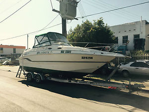 URGENT SALE LARSON 254 CABIO POWER BOAT CRUISER with aluminum trailer