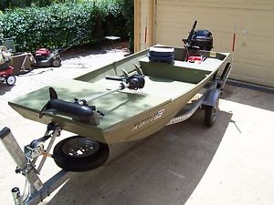 Bass Boat 12', 9.9 4-stroke Mercury Motor, Trailer  2014