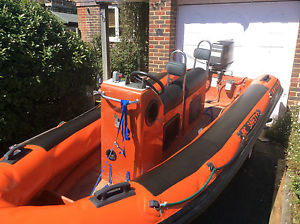 Tornado 5m RIB Boat & Tahatsu 2 stroke 50cc engine & trailer