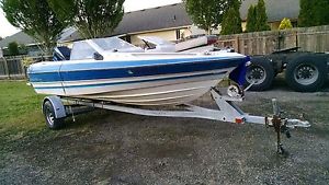1987 Bayliner Capri 19' Open Bow Boat Chrysler Force 125 Motor Calkins Trailer