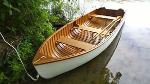 Old Town antique wooden boat