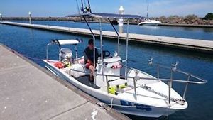 Bargain DeHavilland Aluminium Boat 4.95m Tinny 55hp T Top Centre Console Carpet