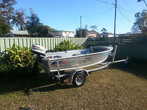 tinny boat quintrex nipper reg trailer outboard