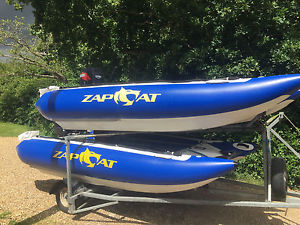 2x zapcat double trailer 50hp Tohatsu engines