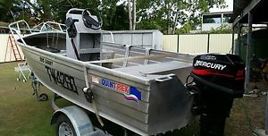 12.7 feet Aluminum  boat and trailor