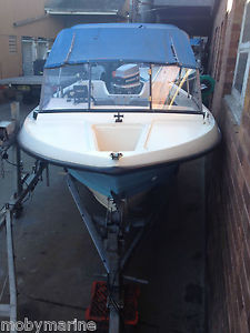 Nautiglass 4.6 M Fibreglass Runabout Gal Tilt Trailer All Registered Many Extras