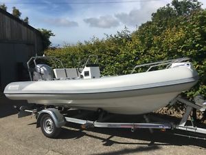 AQUAPRO 5M RIB, MARINER 90HP 4 STROKE & TRAILER. Like Zodiac, Avon, Ribeye