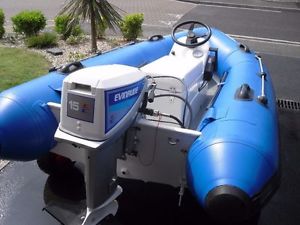 3.1m Ocean Rib / Boat / Rigid Hull Inflatable with 15hp Evinrude Outboard