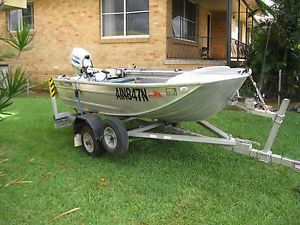 savage 3.4 jabiru with 15hp 4 st suzuki outboard