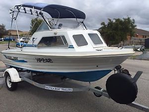 Half Cabin Family Fishing Boat, Evinrude 50hp outboard VERY REASONABLE RESERVE