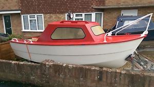 14ft Cabin Fishing Boat + Galvanised Trailer