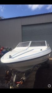 Fletcher gto 15ft speed boat with snipe trailer and mariner 50hp ptt outboard