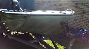 3m V-NOSE PUNT with 15hp 4 stroke motor and trailer plus more....