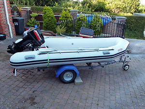 2011 Valiant D380 Rib Tender Inflatable Boat 3.8M Mercury 20HP Outboard + Extras
