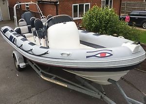 RIB RIBEYE 600 YAMAHA 100 ON TRAILER