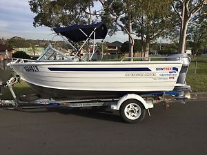 quintrex 440 estuary angler 2010 50HP yamaha 55 hours