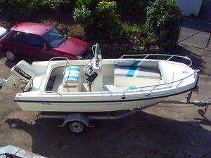 FLYING FOX 17ft Boat, JOHNSON 70HP,TRAILER,NO RESERVE