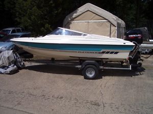FLETCHER ARROWFLASH 150 BLACK MAX MERCURY 75HP AND TRAILER SPORTS SKI SPEED BOAT
