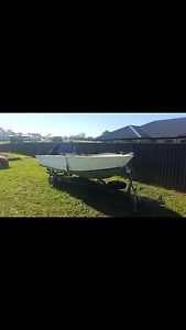 Tinnie 4.6 De havilland Powered By a 50 HP Evinrude on Trailer
