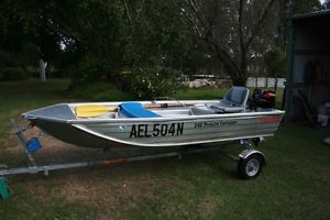 FISHING COMBO - TINNY, OUTBOARD AND TRAILER, REGISTERED AND READY TO TOW AWAY