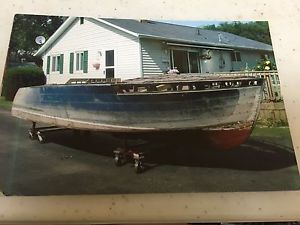 1956 Century Blue Arabian wood vintage boat