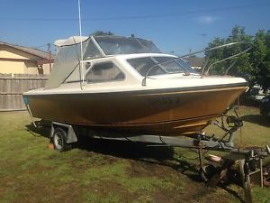 Boat & Trailer, Half Cabin, Fishing Boat - 5.3m Pride Albatross SH053