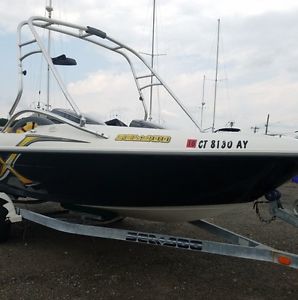 SEA DOO CHALLENGER X 20 FOOT JETBOAT/ MERC TWO STROKE 230HP /TRAILER /TOWER