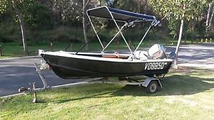 3.5m Tinnie on Trailer with 15HP Honda 4 Stroke Engine plus extras.