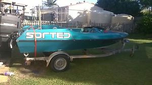16f boat with a 75hp on it with rego