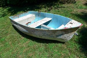 FIBERGLASS and WOOD ROWBOAT/SAILBOAT