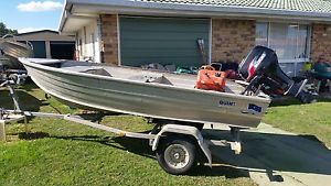 Quintrex 3.6m Tinny with 15hp Suzuki Motor & Trailer