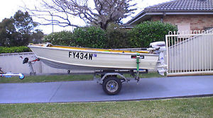 13ft SAVAGE TINNIE WITH 9.9HP JOHSON