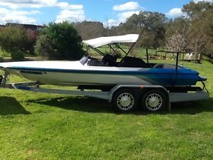 Sleek line ski boat