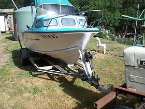 blue fin bell boy half cabin fishing boat