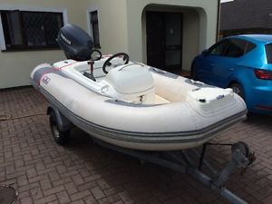 avon 320 sport rib with 25hp outboard. Trailer and cover.