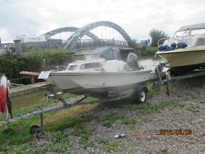 DELL QUAY DORY 11FT  WITH  TOHATSU 9.8HP 4 STROKE OUTBOARD + HALLMARK TRAILER