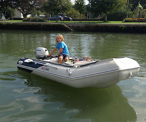 Honwave Inflatable, light air v-floor, 3.8m, 15hp Honda four stroke, trailer.
