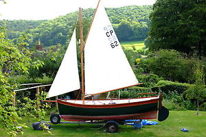 CLOVELLY PICAROONER GAFF SLOOP & ROAD TRAILER .ALL EXC.   NOW REDUCED  £5750.