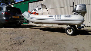 12' RIB  Rigid Inflatable Boat 30hp Honda Outboard