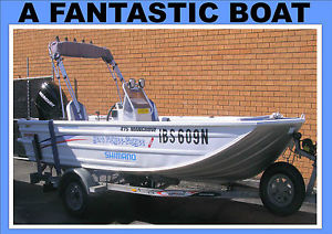 Aluminium boat Tinny fishing boat 60 HP Mercury runabout Lowrance fish finder