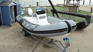 Used Selva 550 RIB with Selva 60HP XSR Ouboard Engine and Trailer
