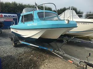 17ft FISHING BOAT C/W HONDA OUTBOARD & TRAILER