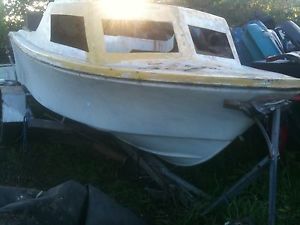 Half Cabin Boat with trailor needs paint & fit out,  great potential dirt cheap